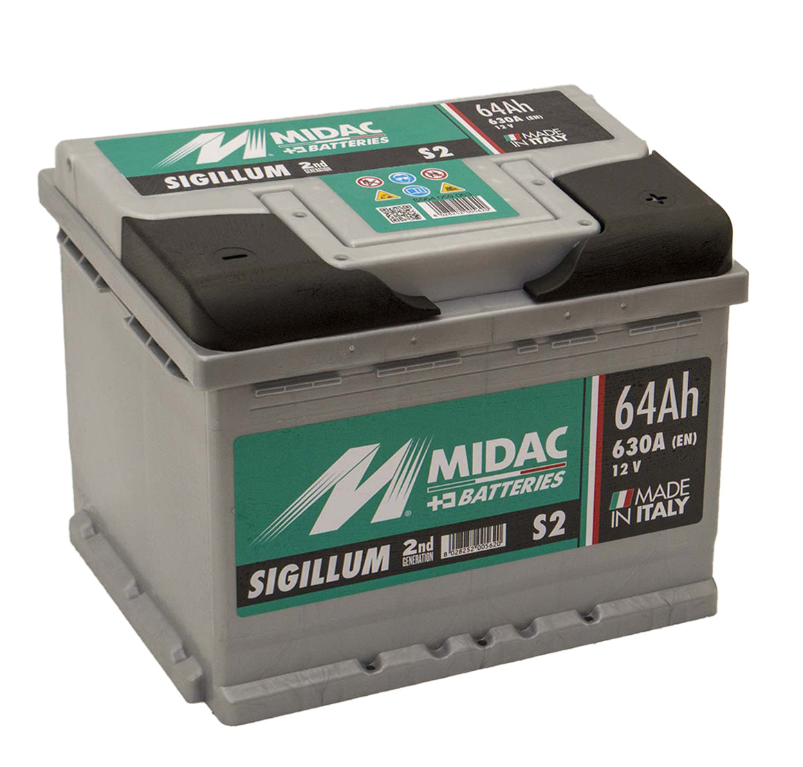 Автомобільний акумулятор MIDAC Sigillum, 12V, 64AH, EN630A